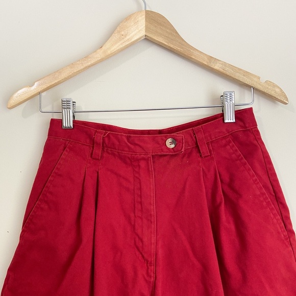 White Stag Red High Waisted Pleated Shorts Fourth of July - Picture 4 of 6